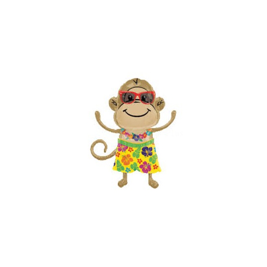 singe hawaïe boy ballon mylar 84cm