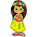 hula girl 86 cm non gonflé ballon mylar