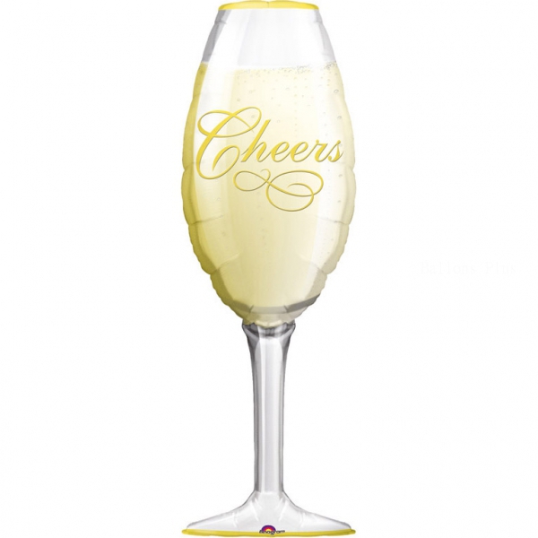 verre de champagne mini ballon mylar 23 cm