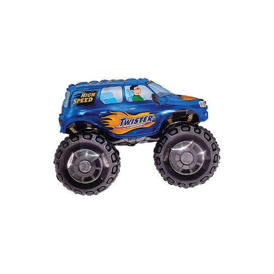 voiture bleu grande roue forme 23cm (gonflage air)