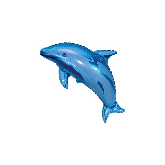 ° mini dauphin bleu 23 cm pour gonflage à l'air avec tige