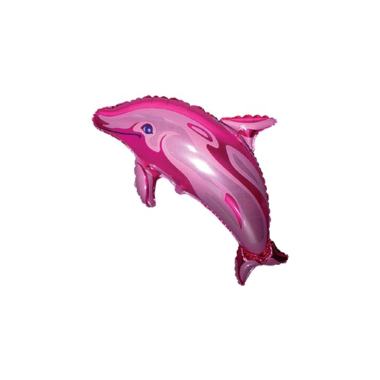 ° mini dauphin rose pour gonflage à l'air avec tige