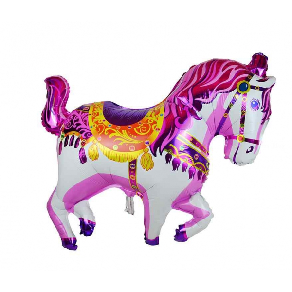 cheval manège rose 22cm vendu non gonflé