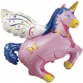 mini licorne rose 40cm vendu non gonflé