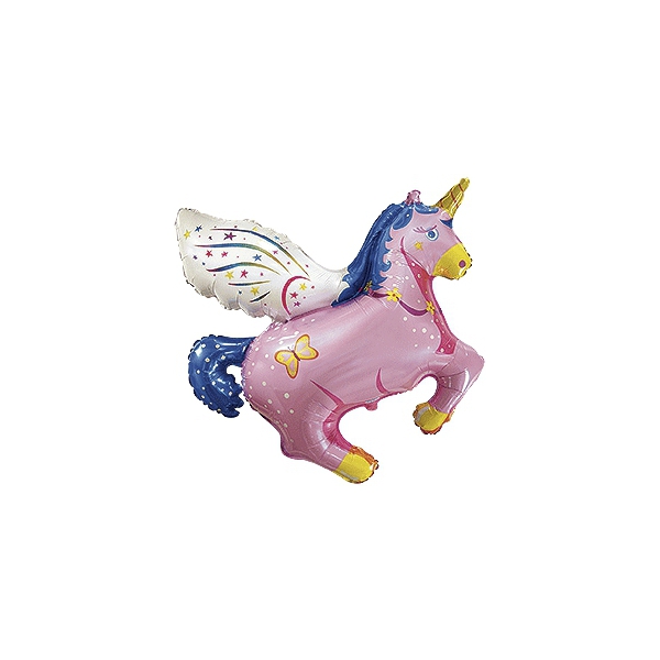 mini licorne rose 40cm vendu non gonflé