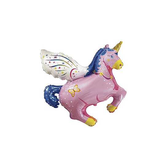 mini licorne rose 40cm vendu non gonflé