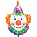 Clown mini ballon mylar air vendu non gonflé sur tige