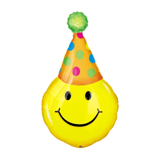 Clown smile mini ballon mylar air vendu non gonflé avec tige
