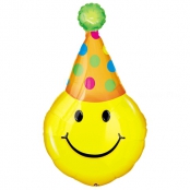 Clown smile mini ballon mylar air vendu non gonflé avec tige