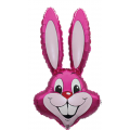 mini lapin rose fuschia 40 avec tige vendu non gonflé