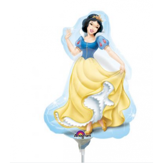 ° princesse Blanche Neige ballons mini mylar air vendu non gonflé avec tige