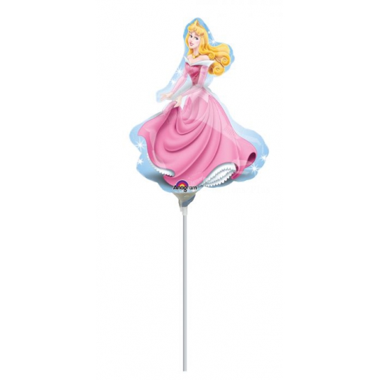 ° princesse Aurore ballons mini mylar air vendu non gonflé avec tige