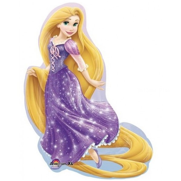 ° Princesse Raiponce ballons mini mylar air vendu non gonflé avec tige