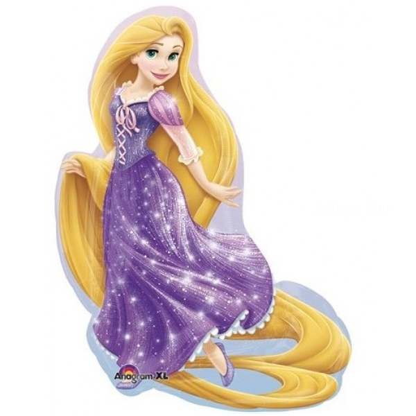 Princesse Rapunzel ballons mini mylar air vendu non gonflé avec tige