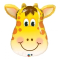 Tête de girafe 36 cm ballon mylar non gonflé